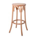 VIENNA Σκαμπό BAR, Ξύλο Οξιά Απόχρωση Φυσικό, Κάθισμα Ψάθα 36x36x71cm - Image 2