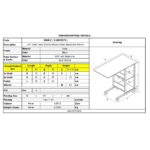 LIFT Βοηθητικό Τραπεζάκι Μέταλλο Βαφή Μαύρο, Melamine Απόχρωση Σκούρο Καρυδί 60x40x78/92cm - Image 5