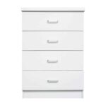 DRAWER Συρταριέρα με 4 Συρτάρια, Απόχρωση Άσπρο 60x40x80cm - Image 2
