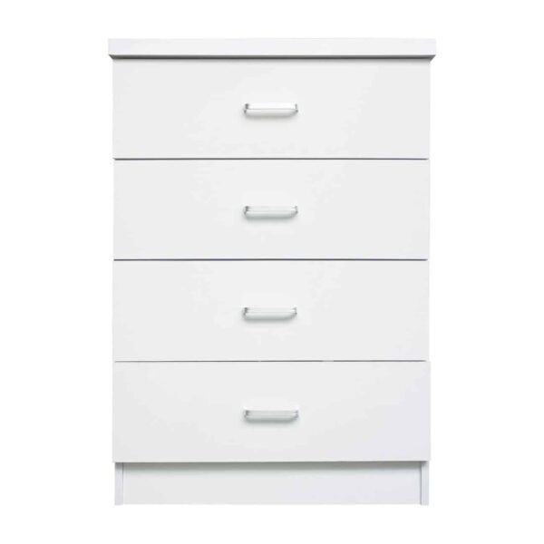 DRAWER Συρταριέρα με 4 Συρτάρια, Απόχρωση Άσπρο 60x40x80cm - Image 2
