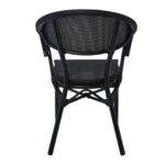 COSTA Πολυθρόνα Dining Αλουμινίου, Απόχρωση Μαύρο Textilene Μαύρο 58x57x83cm - Image 5