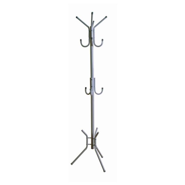 LEROY Καλόγερος Μέταλλο Βαφή Silver 38x38x176cm - Image 2