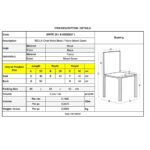 BELLA Καρέκλα Τραπεζαρίας, Μέταλλο Βαφή Μαύρο, Ύφασμα Απόχρωση Mixed Green 50x56x80cm - Image 3