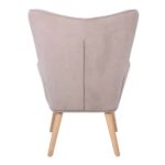 ALMA Πολυθρόνα - Μπερζέρα Σαλονιού - Καθιστικού Φυσικό Ύφασμα Velure Ανοιχτό Καφέ,K/D 69x76x97cm - Image 4