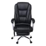 BF8550 Massage Relax Πολυθρόνα Γραφείου Διευθυντή, Βάση Χρώμιο με Υποπόδιο, Pu  Μαύρο 68x64-135x118/127cm - Image 6