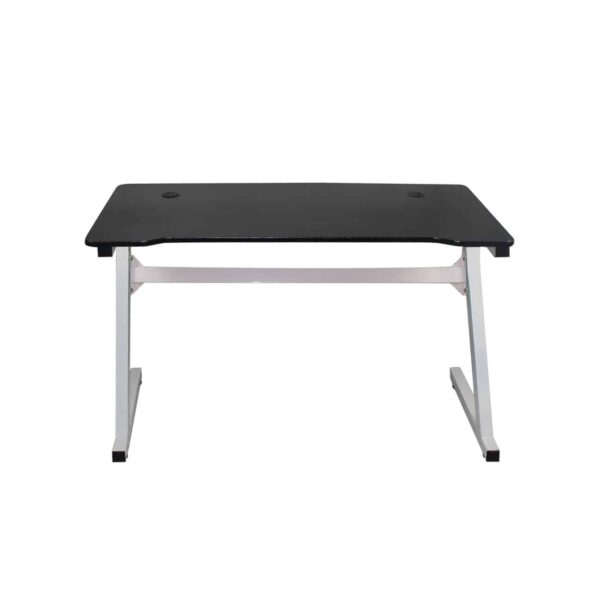 GAMING Γραφείο 120x60cm τ.Carbon Μέταλλο Βαφή Άσπρο 120x60x75cm - Image 3