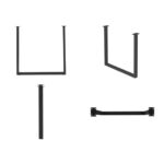 LIZARD Βάση Τραπεζιού Set 2 τεμαχίων 79x6 H.73cm Μέταλλο Μαύρο 79x6 H.73cm - Image 3