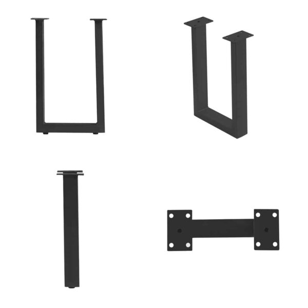 LIZARD Βάση Set 2 τεμαχίων 30x6 H.43cm για Τραπεζάκι Σαλονιού Μέταλλο Μαύρο 30x6 H.43cm - Image 3