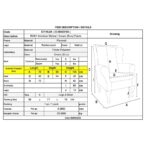 ROSY Πολυθρόνα - Μπερζέρα Καρυδί, Ύφασμα Εκρού 76x80x103cm - Image 3