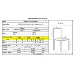 CELINA Καρέκλα Μέταλλο Βαφή Φυσικό, Pvc Cappuccino 45x54x85cm - Image 3