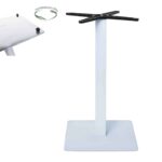 PRATO-R Βάση Τραπεζιού με ρεγουλατόρο Μέταλλο Βαφή Άσπρο (11,90kg) 40x40cm H.73cm - Image 2