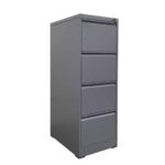 ΦΟΡΙΑΜΟΣ Αρχειοθέτησης Γραφείου 4 Συρτάρια, Μέταλλο Βαφή Γκρι H.133cm 46x62x133cm - Image 2