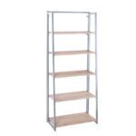 Ραφιέρα Πτυσσόμενη Μέταλλο Βαφή Άσπρο - Sonoma 64x32x153cm - Image 2