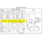 BF2500 Πολυθρόνα Γραφείου Διευθυντή Mesh Μαύρο - Pu Γκρι 58x62x116/126cm - Image 6
