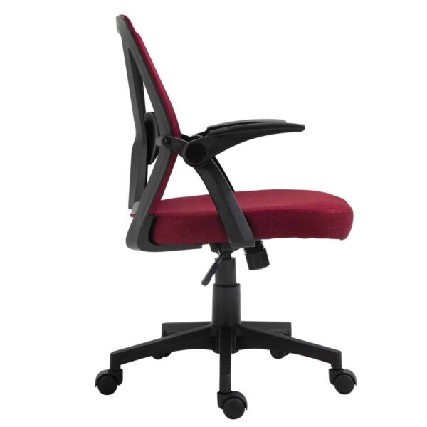 BF2130 Πολυθρόνα Γραφείου Ανακλινόμενα Μπράτσα - Mesh Μπορντώ 61x57x91/101cm - Image 3