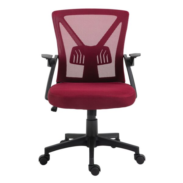 BF2130 Πολυθρόνα Γραφείου Ανακλινόμενα Μπράτσα - Mesh Μπορντώ 61x57x91/101cm - Image 4