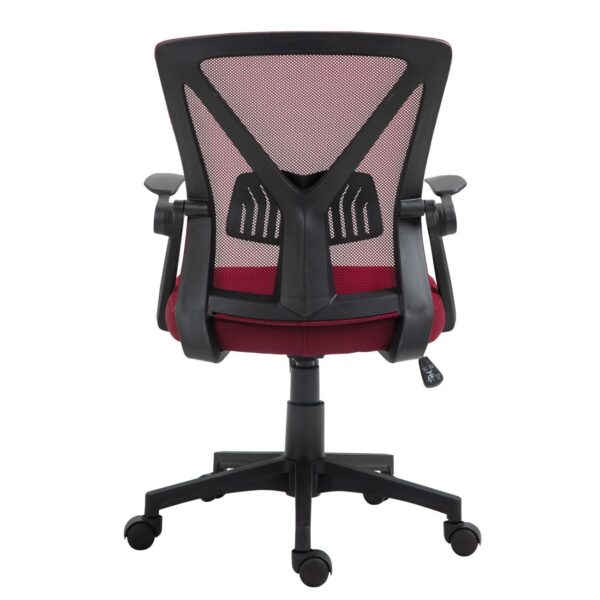 BF2130 Πολυθρόνα Γραφείου Ανακλινόμενα Μπράτσα - Mesh Μπορντώ 61x57x91/101cm - Image 5