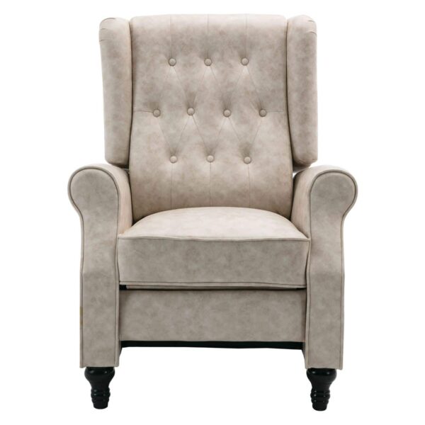 CHESTER Relax Πολυθρόνα Μπερζέρα Σαλονιού, Καθιστικού Ύφασμα Απόχρωση Antique Εκρού 78x85x104cm - Image 4