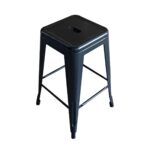 RELIX Σκαμπό Bar H.65cm, Στοιβαζόμενο, Μέταλλο Βαφή Μαύρο 42x42 H.65cm - Image 2