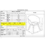 OPTIM Πολυθρόνα PP Άσπρο, Ύφασμα Μπλε, Ξύλινο πόδι Οξιά 54x51x79cm - Image 6