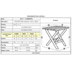 FOLDING Τραπέζι Βεράντας - Κήπου, Πτυσσόμενο, Οξιά, Βαφή Εμποτισμού Απόχρωση Καρυδί 60x60x73cm - Image 3