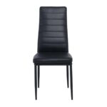 JETTA Καρέκλα Τραπεζαρίας - Κουζίνας, Μέταλλο Βαφή Μαύρο, Pvc Μαύρο, Full K/D - Συσκ.6 40x50x95cm - Image 5
