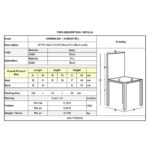 JETTA Καρέκλα Τραπεζαρίας - Κουζίνας, Μέταλλο Βαφή Μαύρο, Pvc Μαύρο, Full K/D - Συσκ.6 40x50x95cm - Image 6