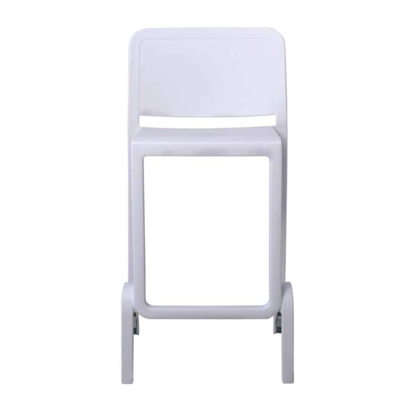 GIANO Σκαμπό BAR με Πλάτη, PP-UV Άσπρο, Στοιβαζόμενο, Ύψος Καθίσματος 75cm 46x47x75/100cm - Image 5