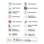 HPL (High Pressure Laminated) Επιφάνεια Τραπεζιού Απόχρωση Marble 60x110cm/12mm - Image 3