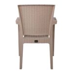 LORA Πολυθρόνα Κήπου Στοιβαζόμενη, PP (Rattan Look) Απόχρωση Cappuccino 57x57x87cm - Image 4