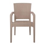 LORA Πολυθρόνα Κήπου Στοιβαζόμενη, PP (Rattan Look) Απόχρωση Cappuccino 57x57x87cm - Image 5