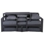 RIVIERA Set Σαλόνι Κήπου ALU: 3Θέσιος+2 Πολυθρόνες+Τραπέζι, Σκελετός & Μαξιλάρια Ανθρακί 120x62x36/184x80x82/68x80x82cm - Image 3