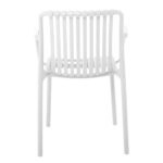 MODA Πολυθρόνα-Pro Στοιβαζόμενη, PP-UV Protection Απόχρωση Άσπρο 57x58x80cm - Image 4