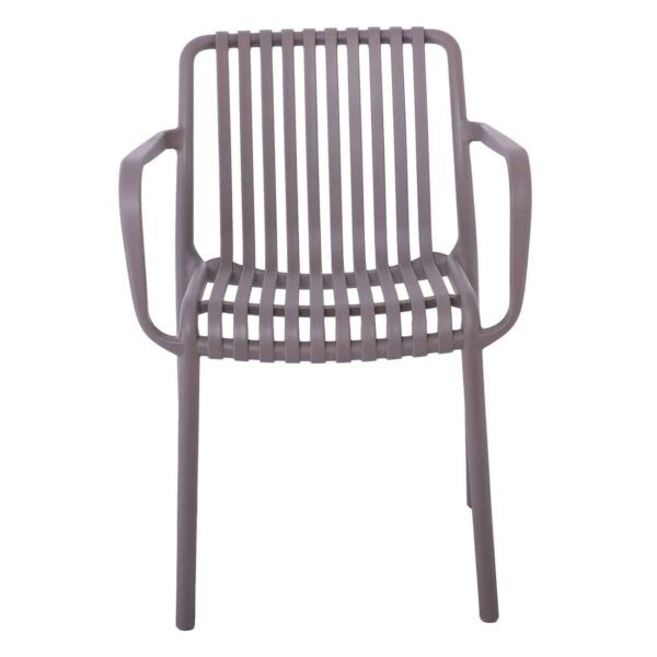 MODA Πολυθρόνα-Pro Στοιβαζόμενη, PP-UV Protection Απόχρωση Mocha 57x58x80cm - Image 5