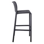 MODA Σκαμπό Bar-Pro Στοιβαζόμενο, PP-UV Protection Απόχρωση Ανθρακί 45x49x75/101cm - Image 3