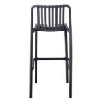 MODA Σκαμπό Bar-Pro Στοιβαζόμενο, PP-UV Protection Απόχρωση Ανθρακί 45x49x75/101cm - Image 4