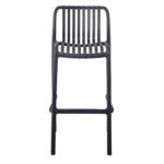 MODA Σκαμπό Bar-Pro Στοιβαζόμενο, PP-UV Protection Απόχρωση Ανθρακί 45x49x75/101cm - Image 5