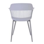 LOUISE Πολυθρόνα Μέταλλο Βαφή Γκρι, PP-UV Γκρι (εκτός συσκευασίας) 59x58x82cm - Image 4