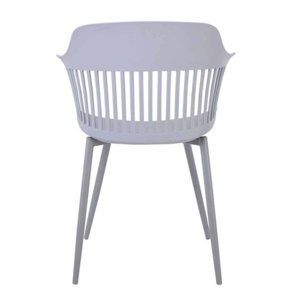 LOUISE Πολυθρόνα Μέταλλο Βαφή Γκρι, PP-UV Γκρι (εκτός συσκευασίας) 59x58x82cm - Image 4