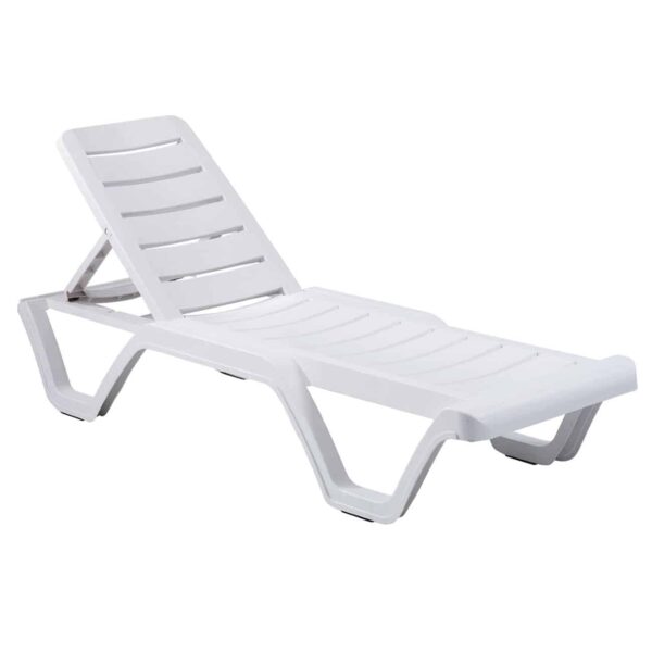 BARCA Ξαπλώστρα Στοιβαζόμενη PP-UV Άσπρο 58x180x30cm - Image 2