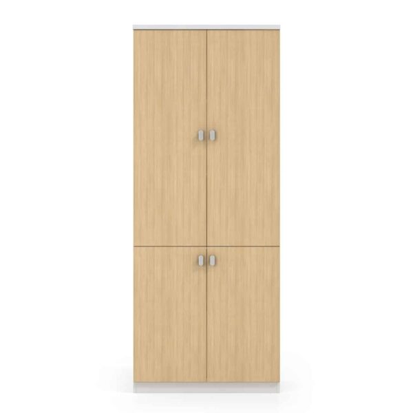 THESIS Ντουλάπα Γραφείου, Δίφυλλο, Απόχρωση Beech -Άσπρο 80x40x200cm - Image 3