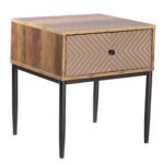 PONTI Κομοδίνο με 1 Συρτάρι, Καρυδί 50x45x55cm - Image 2