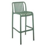 MODA Σκαμπό Bar-Pro Στοιβαζόμενο, PP-UV Protection Απόχρωση Πράσινο 45x49x75/101cm - Image 2