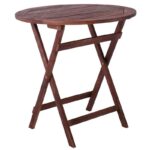 EASY Τραπέζι Πτυσσόμενο Ξύλο Acacia Φ60cm H.70cm