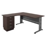 SUPERIOR Γραφείο Αριστερή Γωνία - Απόχρωση Γκρι - Wenge 150x70/150x60cm