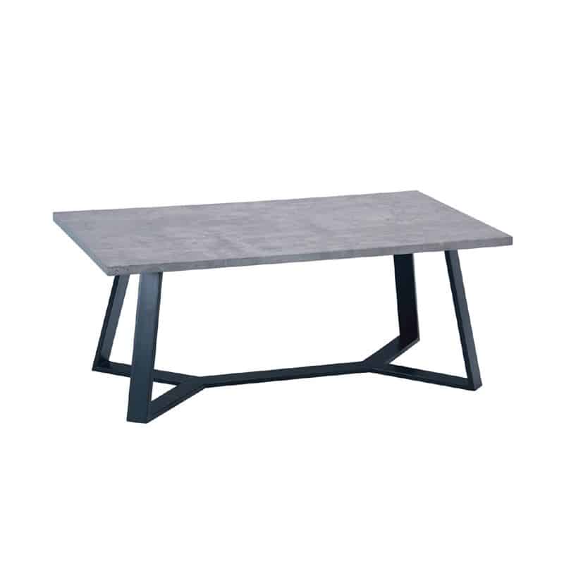 HANSON Τραπεζάκι Σαλονιού Καθιστικού HANSON Τραπεζάκι Σαλονιού Καθιστικού, Μέταλλο Βαφή Μαύρο, Cement 110x60x45cm - Image 1