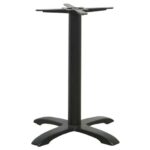 KINO Βάση Τραπεζιού 4-Νυχη, Μαντέμι Μαύρο (9,40 Kg) 61x61cm H.72cm