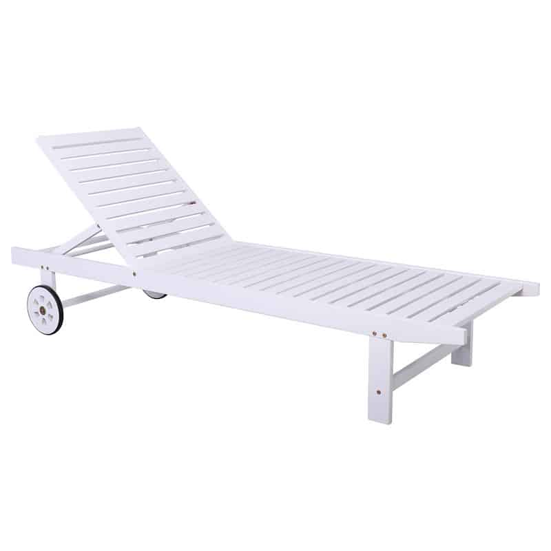 LUGANO Ξαπλώστρα Ξύλο Acacia LUGANO Ξαπλώστρα Ξύλο Acacia, Απόχρωση Άσπρο 65x196x32cm - Image 1