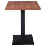MARCO Τραπέζι Τετράγωνο Επιφάνεια Melamine Καρυδί Βάση Μέταλλο Μαύρο 41x41cm 60x60x74cm