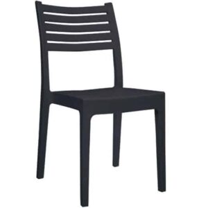 OLIMPIA Καρέκλα Τραπεζαρίας Κήπου Στοιβαζόμενη, PP - UV Protection, Απόχρωση Ανθρακί 46x52x86cm